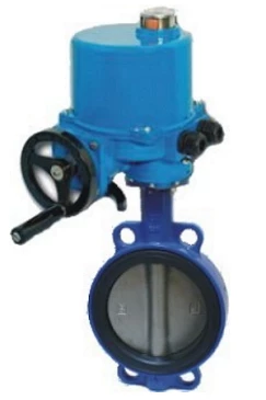 Затвор дисковый поворотный ABRA Ду32 Ру16 BUV-VF863D, межфланцевый, корпус - чугун, диск - нержавеющая сталь, с электроприводом, NBR в Улан-Удэ